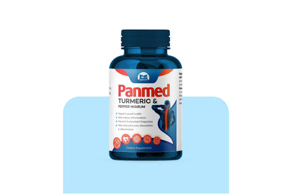 "Panmed Capsules: Nature's Answer to Inflammation - Curcumin and Black Pepper in Perfect Harmony"