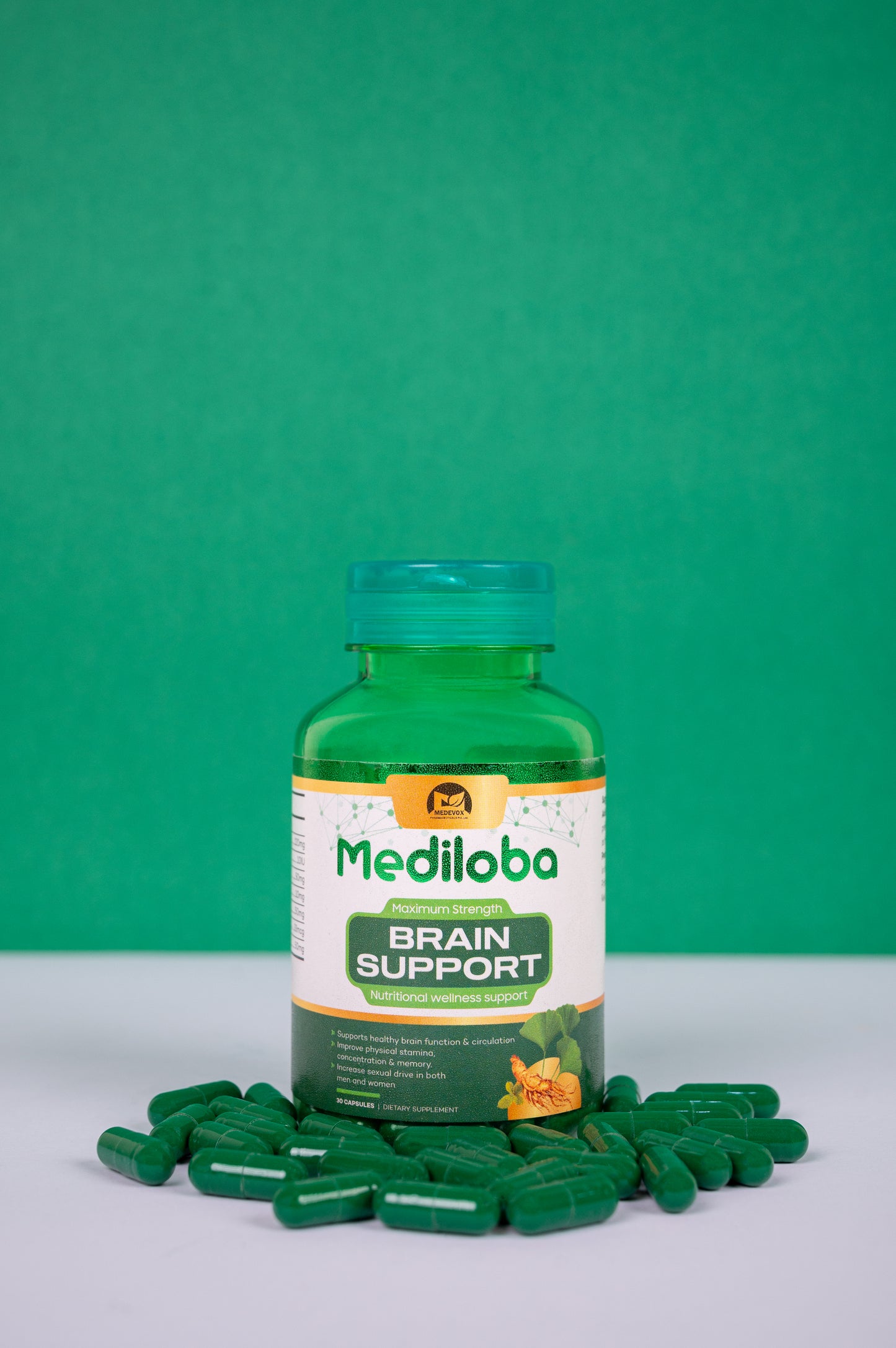 "Mediloba Capsules: Boost Mental Clarity, Focus, and Resilience with Our Brain-Supporting Supplement"